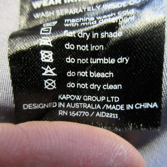 Kapow Meggings Elastic Waist Ankle Leggings Men's L Purple Fitness Workout 280 - Picture 5 of 14